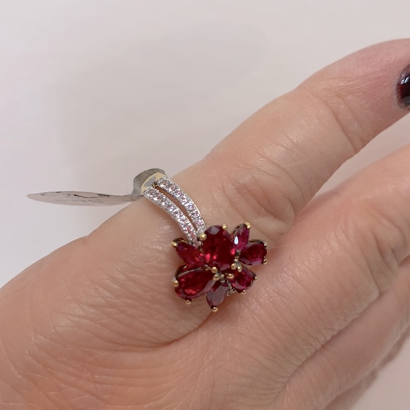 NWT Ruby Yellow gold Ring size 7 - Picture 2 of 16